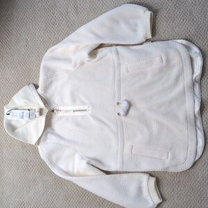 Varley parnel half zip fleece ivory egret, medium